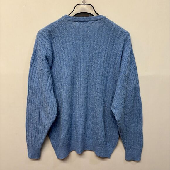 Mackinnon of Scotland Men 100% Wool Cable Knit Sweater Size XL X-Large D037 -26 - Picture 11 of 15